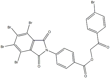 2-(4-bromophenyl)-2-oxoethyl 4-(4,5,6,7-tetrabromo-1,3-dioxo-1,3-dihydro-2H-isoindol-2-yl)benzoate Structure