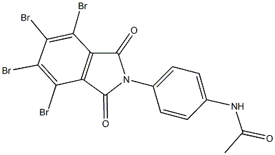 N-[4-(4,5,6,7-tetrabromo-1,3-dioxo-1,3-dihydro-2H-isoindol-2-yl)phenyl]acetamide Structure