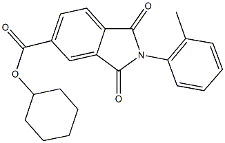 cyclohexyl 2-(2-methylphenyl)-1,3-dioxo-5-isoindolinecarboxylate 구조식 이미지