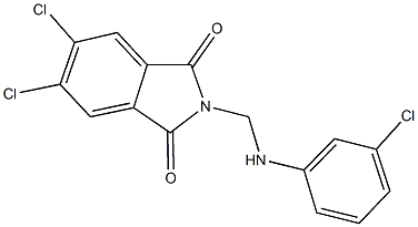 5,6-dichloro-2-[(3-chloroanilino)methyl]-1H-isoindole-1,3(2H)-dione Structure