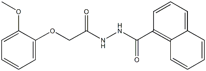 N'-[2-(2-methoxyphenoxy)acetyl]-1-naphthohydrazide 구조식 이미지