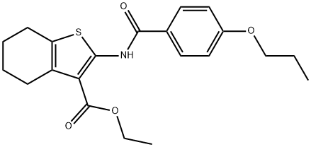 ethyl 2-[(4-propoxybenzoyl)amino]-4,5,6,7-tetrahydro-1-benzothiophene-3-carboxylate Structure