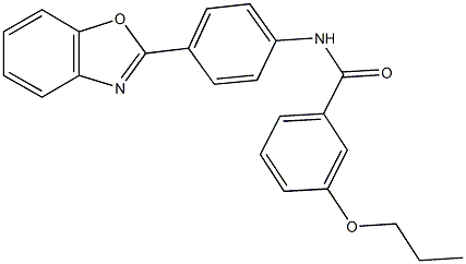 N-[4-(1,3-benzoxazol-2-yl)phenyl]-3-propoxybenzamide 구조식 이미지