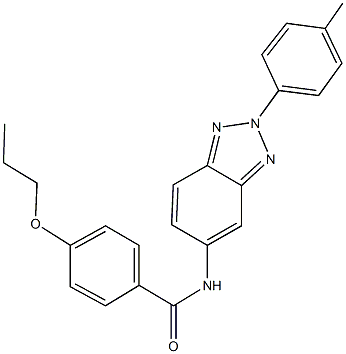 N-[2-(4-methylphenyl)-2H-1,2,3-benzotriazol-5-yl]-4-propoxybenzamide 구조식 이미지