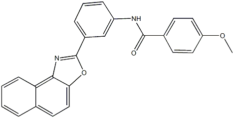4-methoxy-N-(3-naphtho[1,2-d][1,3]oxazol-2-ylphenyl)benzamide 구조식 이미지
