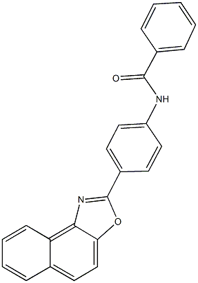 N-(4-naphtho[1,2-d][1,3]oxazol-2-ylphenyl)benzamide 구조식 이미지