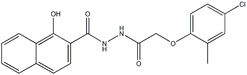 N'-[(4-chloro-2-methylphenoxy)acetyl]-1-hydroxy-2-naphthohydrazide Structure
