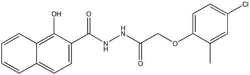 N'-[(4-chloro-2-methylphenoxy)acetyl]-1-hydroxy-2-naphthohydrazide 구조식 이미지