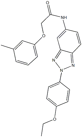 N-[2-(4-ethoxyphenyl)-2H-1,2,3-benzotriazol-5-yl]-2-(3-methylphenoxy)acetamide 구조식 이미지