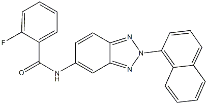 2-fluoro-N-[2-(1-naphthyl)-2H-1,2,3-benzotriazol-5-yl]benzamide Structure