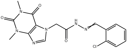 N'-(2-chlorobenzylidene)-2-(1,3-dimethyl-2,6-dioxo-1,2,3,6-tetrahydro-7H-purin-7-yl)acetohydrazide Structure