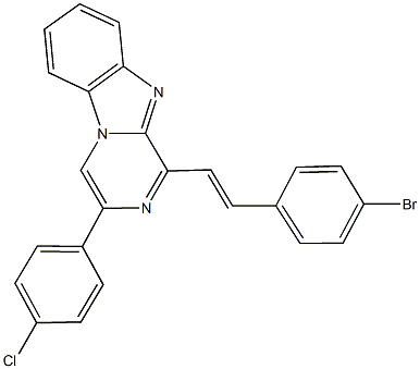 1-[2-(4-bromophenyl)vinyl]-3-(4-chlorophenyl)pyrazino[1,2-a]benzimidazole Structure
