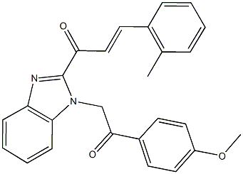 1-{1-[2-(4-methoxyphenyl)-2-oxoethyl]-1H-benzimidazol-2-yl}-3-(2-methylphenyl)-2-propen-1-one 구조식 이미지