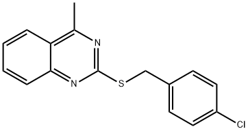 4-chlorobenzyl 4-methyl-2-quinazolinyl sulfide Structure