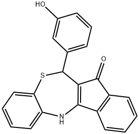 6-(3-hydroxyphenyl)-6,12-dihydro-7H-indeno[2,1-c][1,5]benzothiazepin-7-one Structure