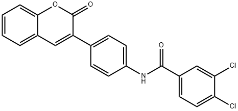 3,4-dichloro-N-[4-(2-oxo-2H-chromen-3-yl)phenyl]benzamide Structure