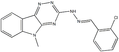 2-chlorobenzaldehyde (5-methyl-5H-[1,2,4]triazino[5,6-b]indol-3-yl)hydrazone 구조식 이미지