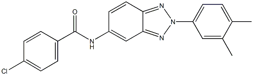 4-chloro-N-[2-(3,4-dimethylphenyl)-2H-1,2,3-benzotriazol-5-yl]benzamide Structure