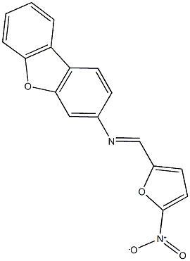 N-[(5-nitro-2-furyl)methylene]dibenzo[b,d]furan-3-amine Structure