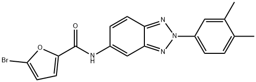 5-bromo-N-[2-(3,4-dimethylphenyl)-2H-1,2,3-benzotriazol-5-yl]-2-furamide Structure