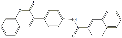 N-[4-(2-oxo-2H-chromen-3-yl)phenyl]-2-naphthamide Structure