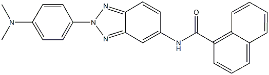 N-{2-[4-(dimethylamino)phenyl]-2H-1,2,3-benzotriazol-5-yl}-1-naphthamide 구조식 이미지