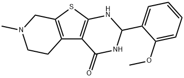 2-(2-methoxyphenyl)-7-methyl-2,3,5,6,7,8-hexahydropyrido[4',3':4,5]thieno[2,3-d]pyrimidin-4(1H)-one 구조식 이미지