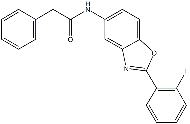 N-[2-(2-fluorophenyl)-1,3-benzoxazol-5-yl]-2-phenylacetamide Structure