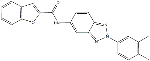 N-[2-(3,4-dimethylphenyl)-2H-1,2,3-benzotriazol-5-yl]-1-benzofuran-2-carboxamide 구조식 이미지