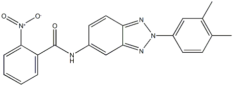 N-[2-(3,4-dimethylphenyl)-2H-1,2,3-benzotriazol-5-yl]-2-nitrobenzamide 구조식 이미지