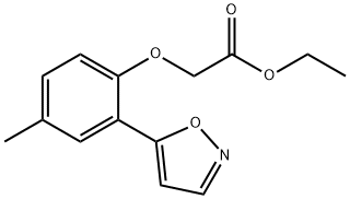 ethyl [2-(5-isoxazolyl)-4-methylphenoxy]acetate 구조식 이미지