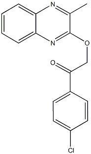 1-(4-chlorophenyl)-2-[(3-methyl-2-quinoxalinyl)oxy]ethanone Structure