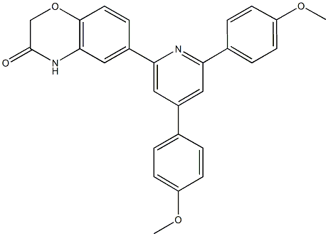 6-[4,6-bis(4-methoxyphenyl)-2-pyridinyl]-2H-1,4-benzoxazin-3(4H)-one Structure