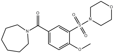 1-[4-methoxy-3-(4-morpholinylsulfonyl)benzoyl]azepane 구조식 이미지