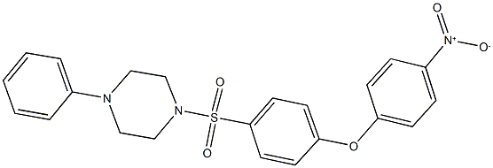 1-[(4-{4-nitrophenoxy}phenyl)sulfonyl]-4-phenylpiperazine 구조식 이미지