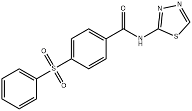 4-(phenylsulfonyl)-N-(1,3,4-thiadiazol-2-yl)benzamide Structure
