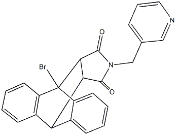 1-bromo-17-(3-pyridinylmethyl)-17-azapentacyclo[6.6.5.0~2,7~.0~9,14~.0~15,19~]nonadeca-2,4,6,9,11,13-hexaene-16,18-dione 구조식 이미지