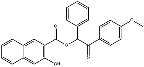 2-(4-methoxyphenyl)-2-oxo-1-phenylethyl 3-hydroxy-2-naphthoate 구조식 이미지