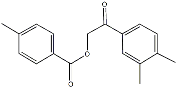 2-(3,4-dimethylphenyl)-2-oxoethyl 4-methylbenzoate Structure