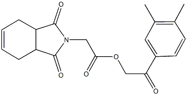 2-(3,4-dimethylphenyl)-2-oxoethyl (1,3-dioxo-1,3,3a,4,7,7a-hexahydro-2H-isoindol-2-yl)acetate Structure