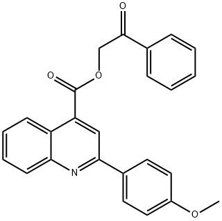 2-oxo-2-phenylethyl 2-(4-methoxyphenyl)-4-quinolinecarboxylate 구조식 이미지