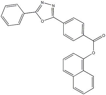 1-naphthyl 4-(5-phenyl-1,3,4-oxadiazol-2-yl)benzoate 구조식 이미지