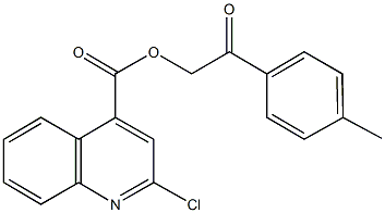 2-(4-methylphenyl)-2-oxoethyl 2-chloro-4-quinolinecarboxylate Structure