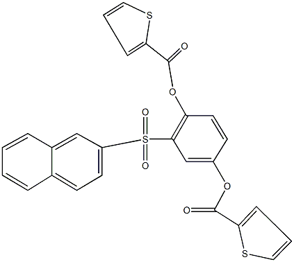2-(2-naphthylsulfonyl)-4-[(2-thienylcarbonyl)oxy]phenyl 2-thiophenecarboxylate Structure