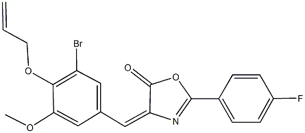 4-[4-(allyloxy)-3-bromo-5-methoxybenzylidene]-2-(4-fluorophenyl)-1,3-oxazol-5(4H)-one 구조식 이미지