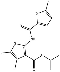 isopropyl 4,5-dimethyl-2-[(5-methyl-2-furoyl)amino]-3-thiophenecarboxylate Structure