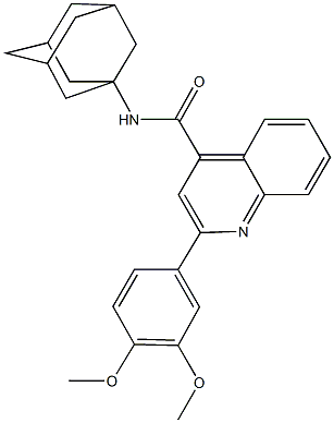 N-(1-adamantyl)-2-(3,4-dimethoxyphenyl)-4-quinolinecarboxamide Structure