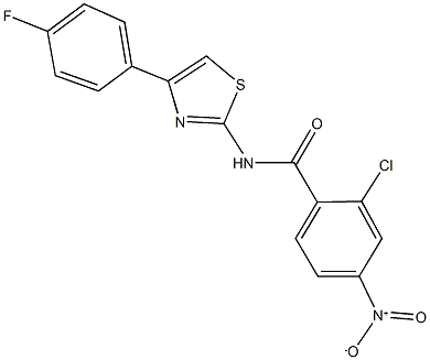 2-chloro-N-[4-(4-fluorophenyl)-1,3-thiazol-2-yl]-4-nitrobenzamide Structure