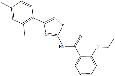 N-[4-(2,4-dimethylphenyl)-1,3-thiazol-2-yl]-2-ethoxybenzamide 구조식 이미지