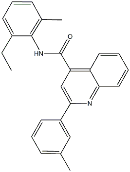 N-(2-ethyl-6-methylphenyl)-2-(3-methylphenyl)-4-quinolinecarboxamide Structure